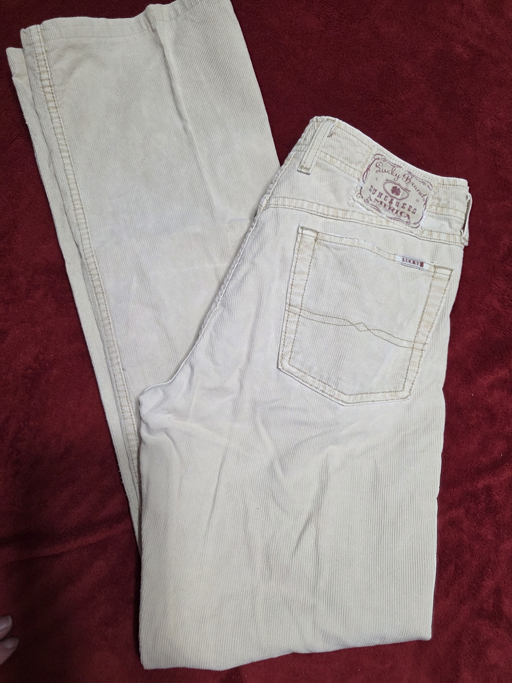 Lucky Brand Cream Corduroy Jeans Wonder Jeans